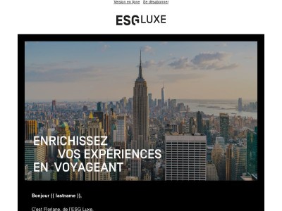 Luxe + international : un parcours exclusif ✈️