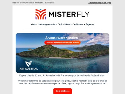 Cap sur l’océan Indien dès 709€ A/R 🌴