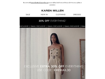 Extra 30% Off Everything, Just For You