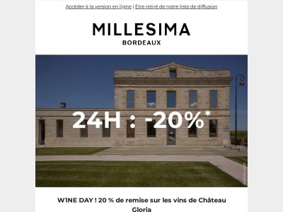 W1NE DAY ! Château Gloria -20 % pendant 24h