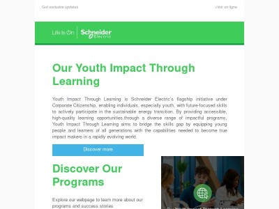 Discover Schneider Programs and Learn how we Impact Youth through Learning