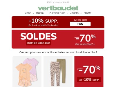📢 Les lots jusqu'à -70%, c'est par ici !