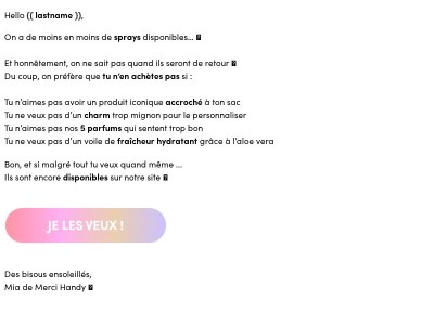 N’achète pas nos sprays 😅