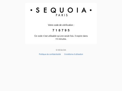 Votre code est : 718795