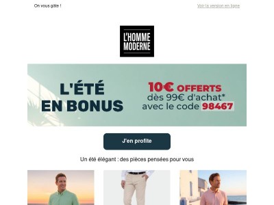 10€ offerts sur votre prochaine commande