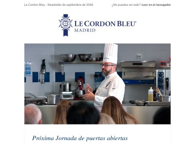 Ya estamos de vuelta con presentación del Diploma de Cocina Plant-Based en la newsletter de septiembre de Le Cordon Bleu Madrid