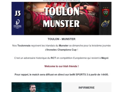 RCT - MUN : Votre newsletter de match !