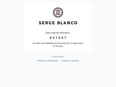 Votre code est : 941007