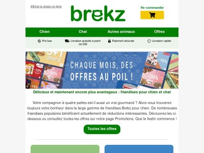 Friandises pour chien et chat à prix très avantageux
