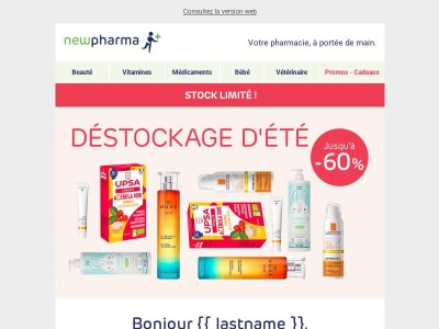 Jusqu'à -60% sur notre déstockage !💥	