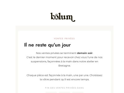 Demain, c'est la fin de nos ventes privées.