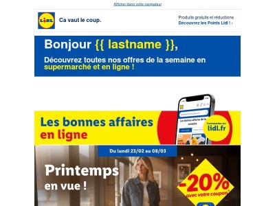 Vos indispensables de la semaine à prix Lidl
