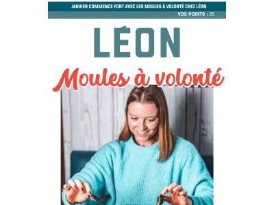 {{ lastname }}, ce dimanche c’est moules à volonté chez Léon… À table ! 🍽️