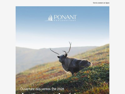 Ouverture des ventes Été 2028 - Arctique et Amérique du Nord
