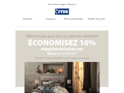 Économisez 10% supplémentaires sur TOUT* 📩