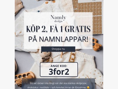 Få gratis namnlappar idag!* 🌟