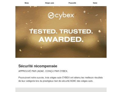 Approuvé par l’ADAC. Conçu par CYBEX.