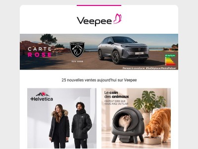 Aujourd'hui : Helvetica, Le coin des animaux, Musc intime et 22 autres ventes sur Veepee