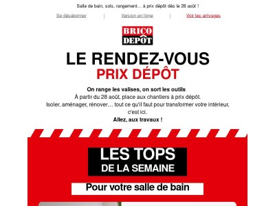 📚 Nouveau catalogue : place aux chantiers de rentrée à prix dépôt