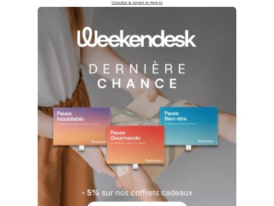 DERNIÈRE CHANCE : Ne passez pas à côté