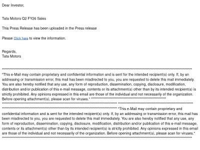 Tata Motors Group Q2 FY26 Investor presentation