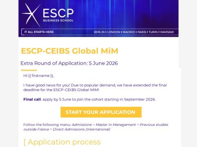 [REMINDER] One more chance to apply to the Global MiM | 5 June 2026