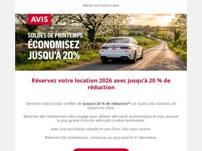 Dernière chance : jusqu’à 20 % de réduction jusqu'à minuit