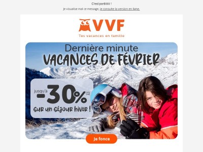 Jusqu'à -30% sur un séjour de février !