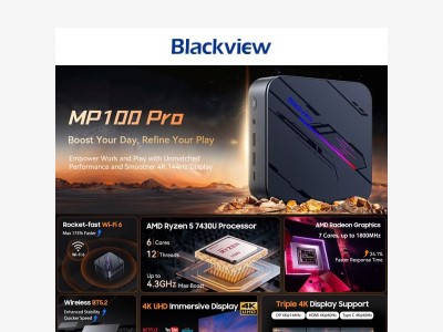 New 4.3GHz AMD Ryzen™ 5 7430U CPU MP100 Pro Mini PC Avaliable In Our EU Warehouse