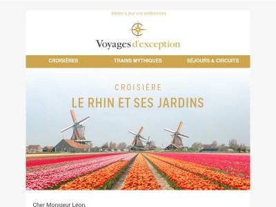 Croisière Rhin : au fil des jardins (avril 2027)