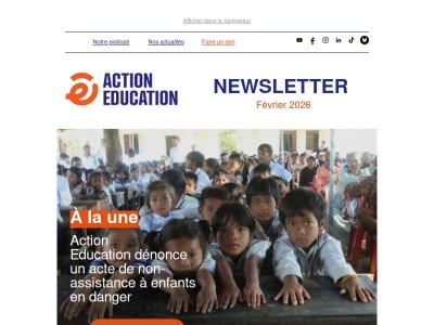 Newsletter février : L'éducation mondiale est menacée ⚠️