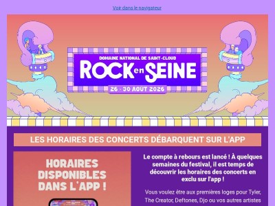 ⏱️ À 2 mois du festival, il est temps de dévoiler les horaires des concerts ... et d'autres surprises ! 👀