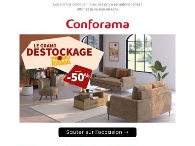 Grand Déstockage : jusqu'à -50 %, il est encore temps d'en profiter !