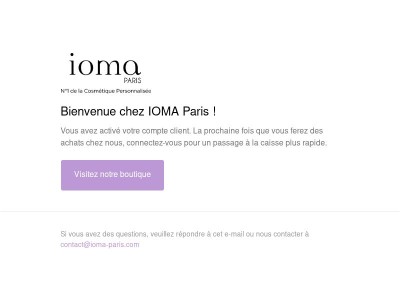 Confirmation du compte client