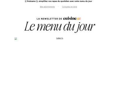 🥗 Surprenez vos papilles aujourd'hui avec notre menu du jour imaginé rien que pour vous !