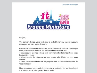 Un mot sur nos emails