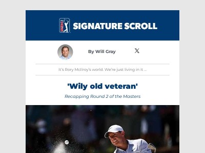 Signature Scroll: 'Wily old veteran' McIlroy with record lead, plus Spieth's chances