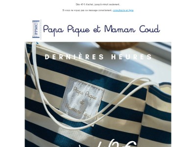 Dernières heures : livraison + sac offerts 🎁

