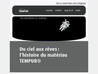{{ lastname }}, découvrez l’histoire de TEMPUR® et nos offres du moment