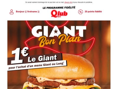 Giant bon plan !! 🍔🔥