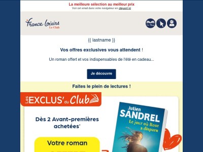 Votre roman OFFERT !