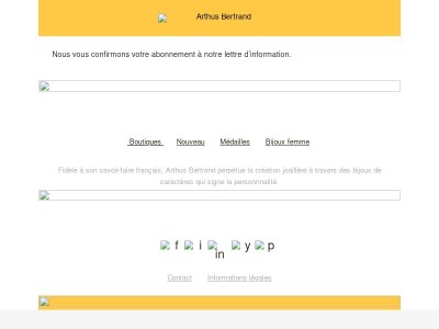 Succès de confirmation de votre abonnement à la newsletter