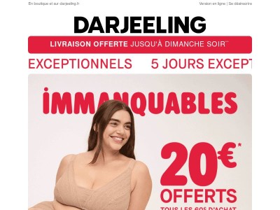 L'offre Immanquables sur vos lignes préférées 😍