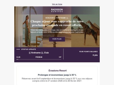 Baignades au lever du soleil, safaris… Faites de votre prochaine évasion resort une expérience mémorable avec jusqu’à -35 %.