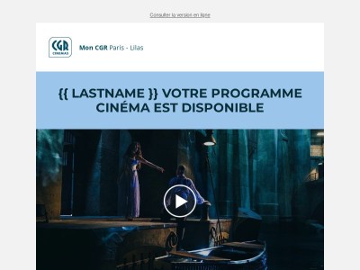 Découvrez la programmation de votre cinéma