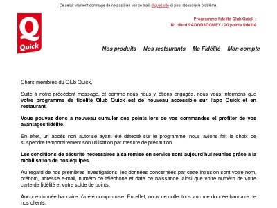 Votre programme de fidélité QLUB QUICK
