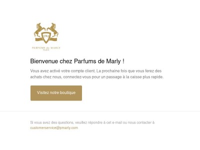 Confirmation du compte client