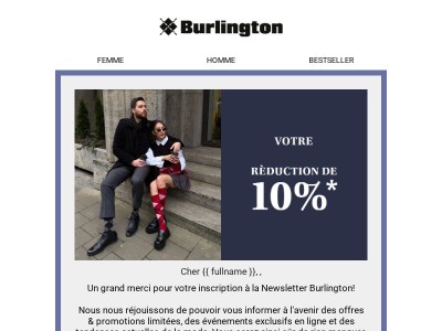 Votre bon pour l'inscription à la newsletter!