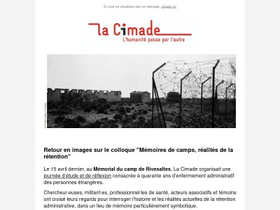 Retour en images sur le colloque "Mémoires de camps, réalités de la rétention"