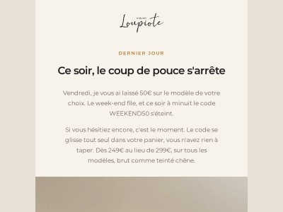 Ce soir, les 50€ disparaissent